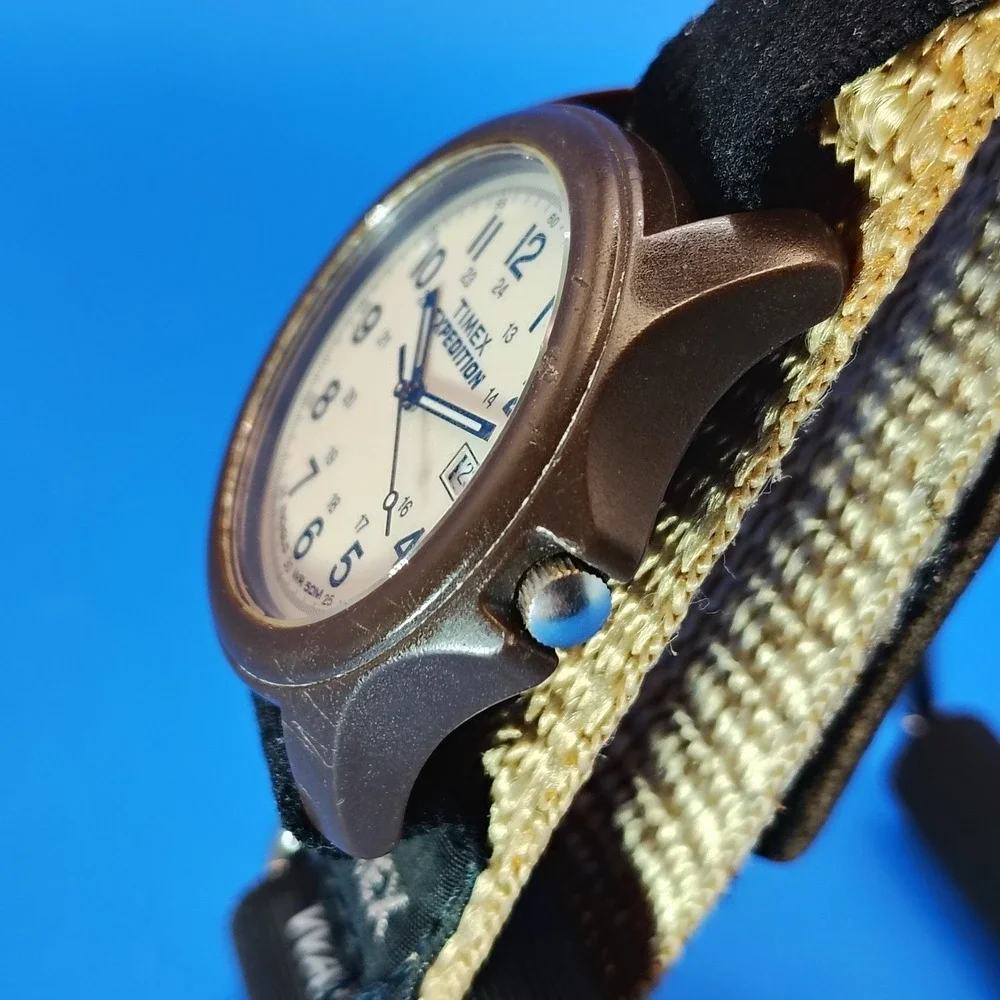 Vintage 2007 Timex Expedition Indiglo Date 30mm Mens Quartz Field Watch Restore